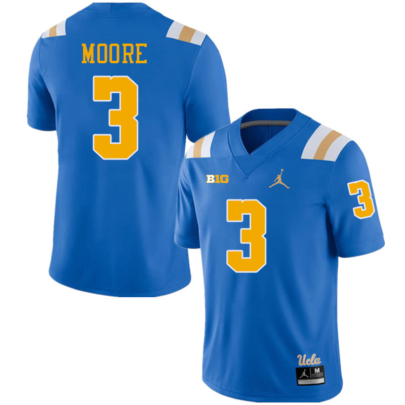 UCLA Bruins #3 Dante Moore Big 10 Conference College Football Jerseys Stitched Sale-Royal
